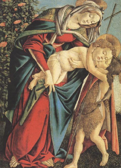 Madonna and Child with the Young St john or Madonna of the Rose Garden (mk36), Sandro Botticelli
